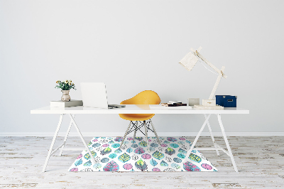 Alfombrilla para silla de escritorio Hojas de dibujos animados