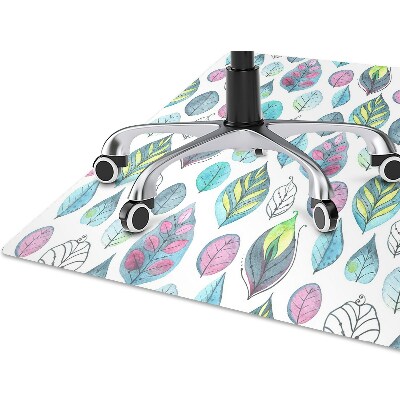 Alfombrilla para silla de escritorio Hojas de dibujos animados