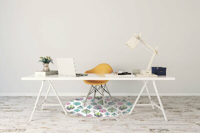 Alfombrilla para silla de escritorio Hojas de dibujos animados