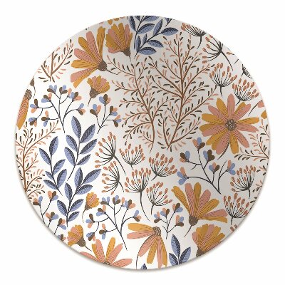 Alfombra silla ordenador Flores pintadas