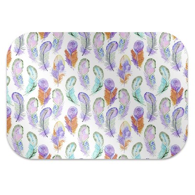 Alfombra para silla de oficina Plumas coloridas