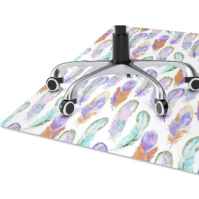 Alfombra para silla de oficina Plumas coloridas
