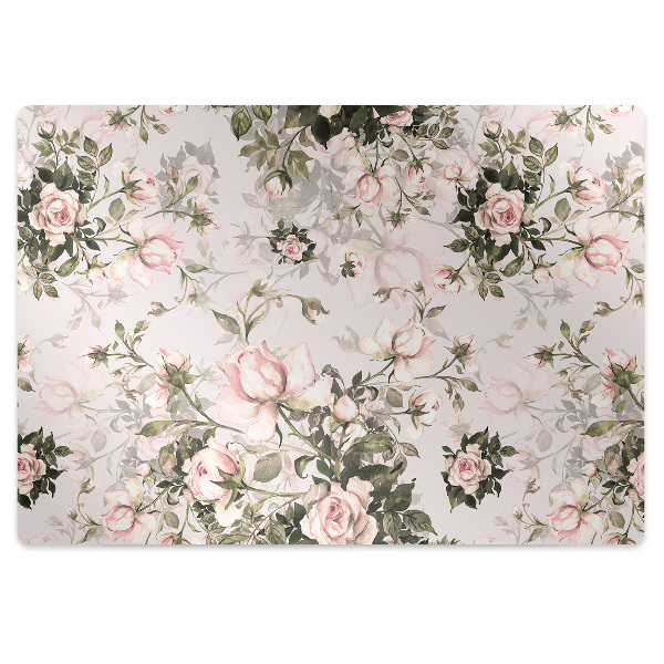 Alfombra para silla de oficina Flores coloridas