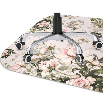 Alfombra para silla de oficina Flores coloridas