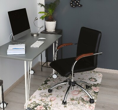 Alfombra para silla de oficina Flores coloridas