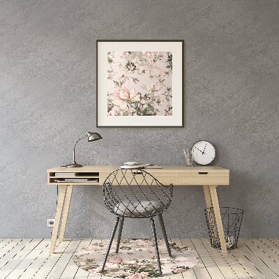 Alfombra para silla de oficina Flores coloridas