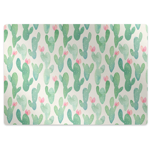 Alfombra para silla de escritorio Cactus macular