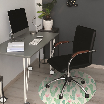 Alfombra para silla de escritorio Cactus macular