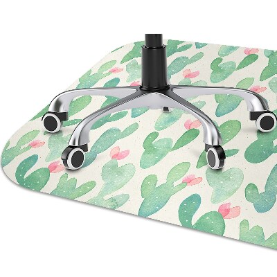 Alfombra para silla de escritorio Cactus macular