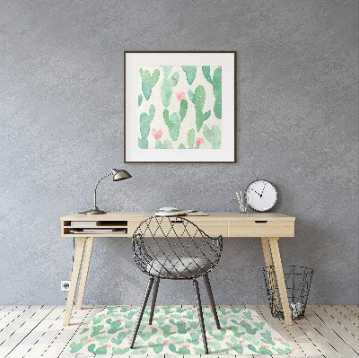 Alfombra para silla de escritorio Cactus macular