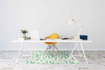 Alfombra para silla de escritorio Cactus macular