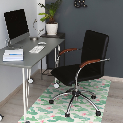 Alfombra para silla de escritorio Cactus macular