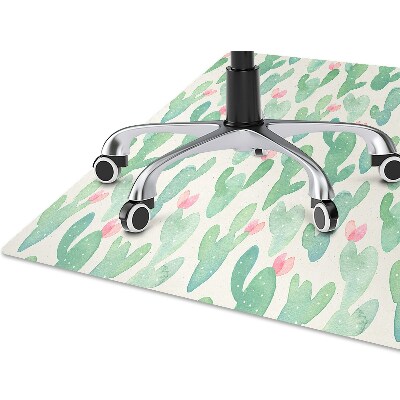 Alfombra para silla de escritorio Cactus macular