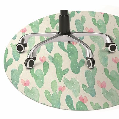 Alfombra para silla de escritorio Cactus macular