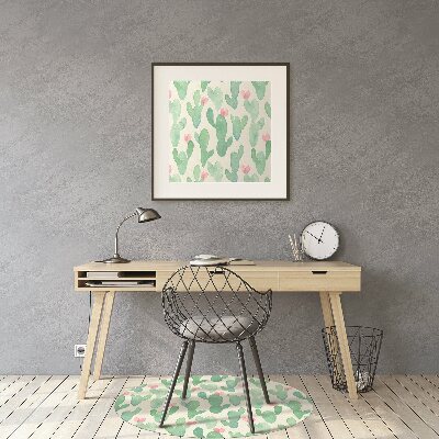 Alfombra para silla de escritorio Cactus macular