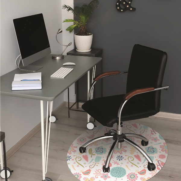 Alfombra para silla de escritorio Patrones coloridos
