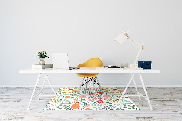 Alfombra para silla de escritorio Imagen con flores