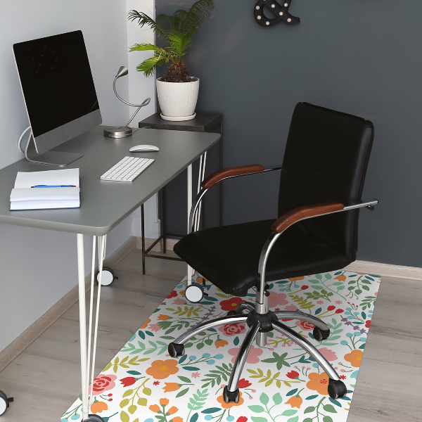 Alfombra para silla de escritorio Imagen con flores
