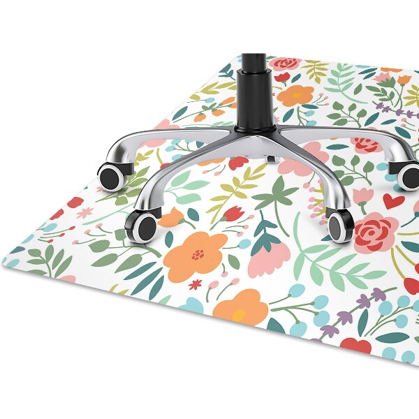 Alfombra para silla de escritorio Imagen con flores