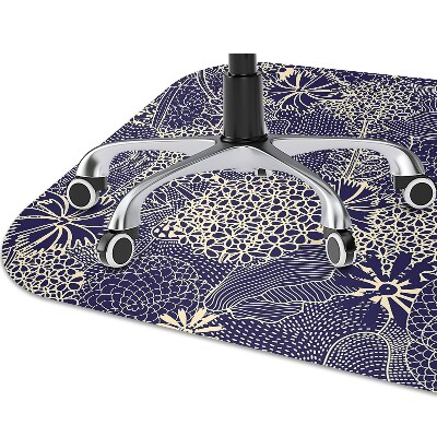 Alfombra para silla de escritorio Patrón azul