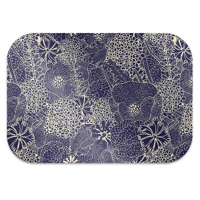 Alfombra para silla de escritorio Patrón azul