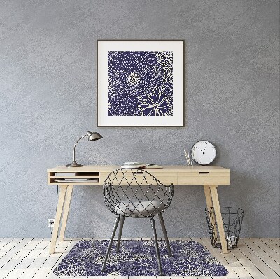 Alfombra para silla de escritorio Patrón azul