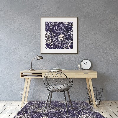 Alfombra para silla de escritorio Patrón azul