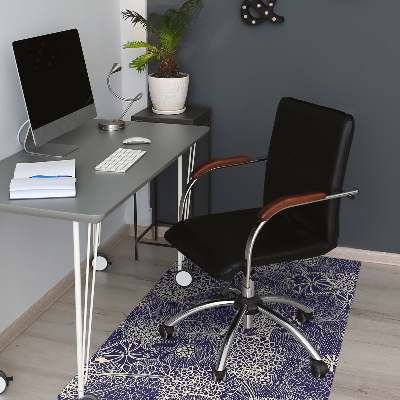 Alfombra para silla de escritorio Patrón azul