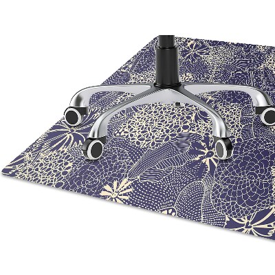 Alfombra para silla de escritorio Patrón azul