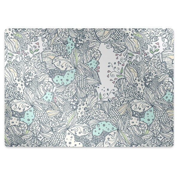 Alfombra silla ordenador Flores