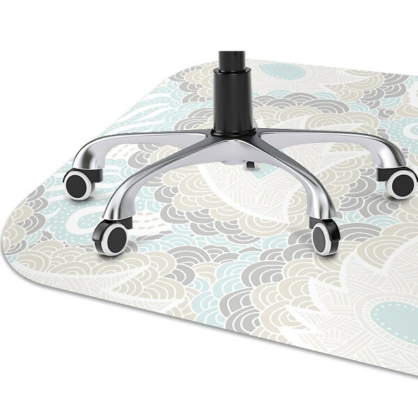 Alfombra silla ordenador Flores pastel