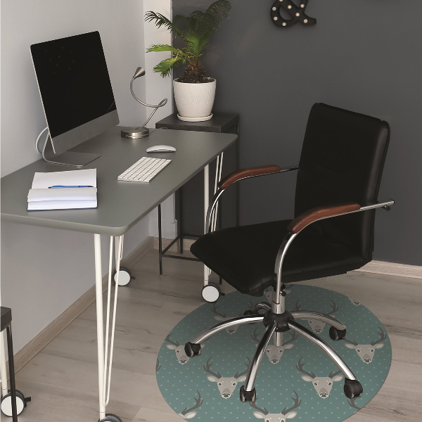 Alfombra para silla de escritorio Ciervo gris
