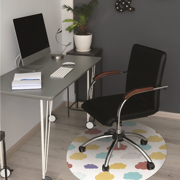 Alfombra para silla de escritorio Nubes coloridas