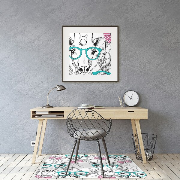 Alfombra para silla de escritorio Jirafa hipster