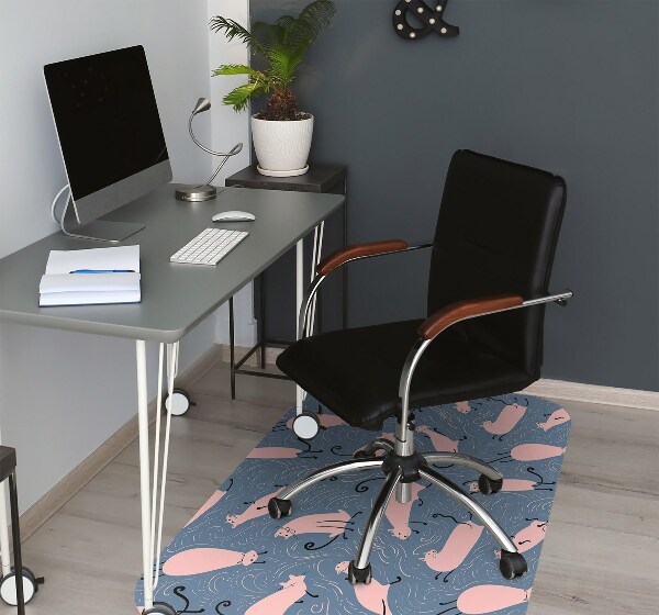 Alfombrilla para silla de escritorio Gatos de dibujos animados