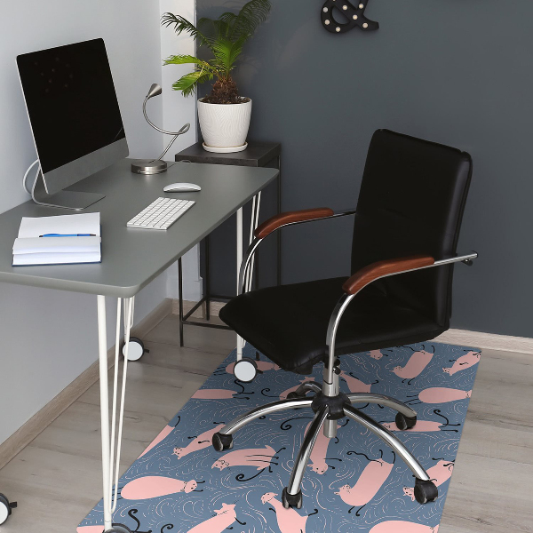 Alfombrilla para silla de escritorio Gatos de dibujos animados