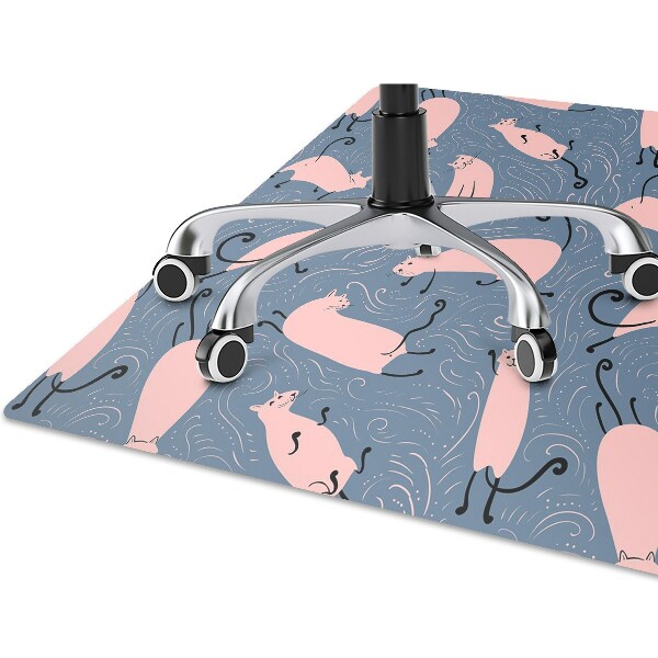 Alfombrilla para silla de escritorio Gatos de dibujos animados
