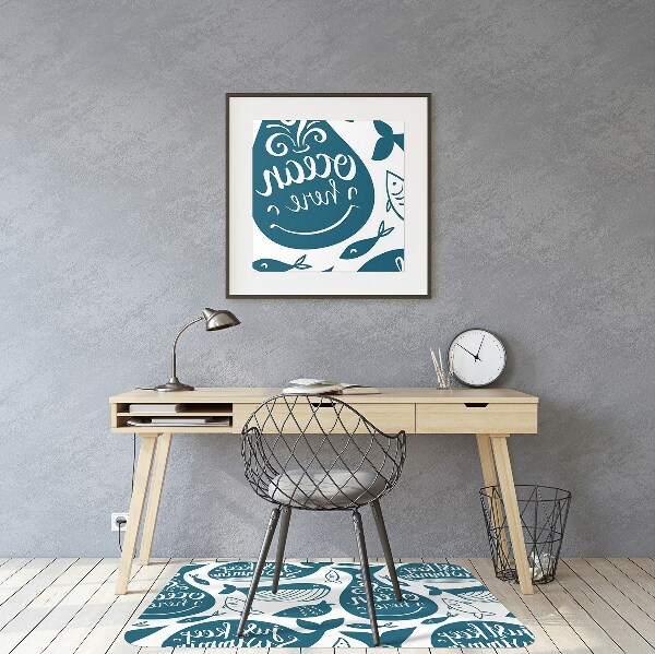 Alfombrilla para silla de escritorio Ballenas
