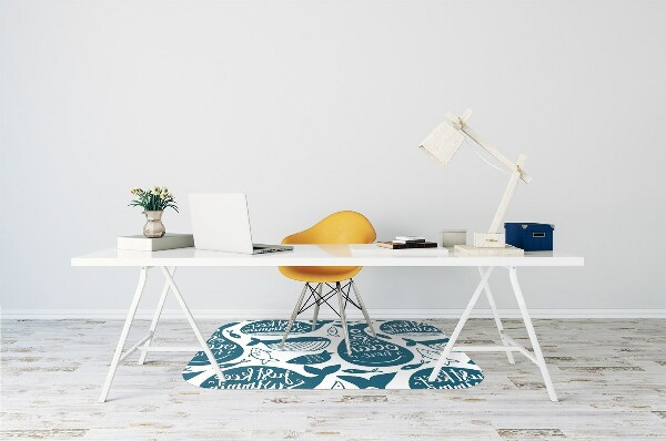 Alfombrilla para silla de escritorio Ballenas