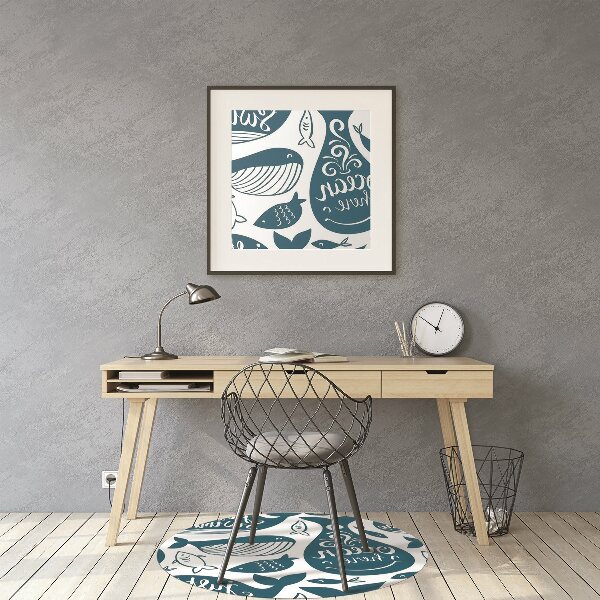Alfombrilla para silla de escritorio Ballenas