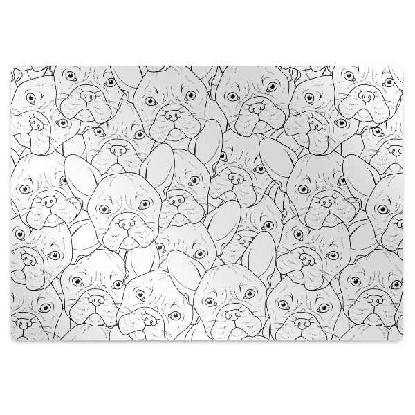 Alfombra silla ordenador Perro bulldog