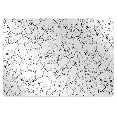 Alfombra silla ordenador Perro bulldog