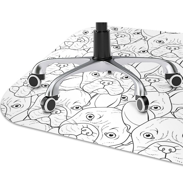Alfombra silla ordenador Perro bulldog