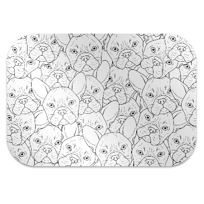 Alfombra silla ordenador Perro bulldog