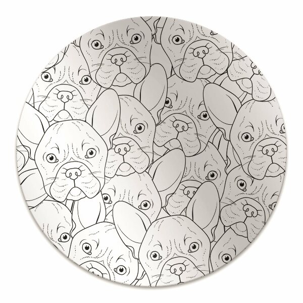 Alfombra silla ordenador Perro bulldog