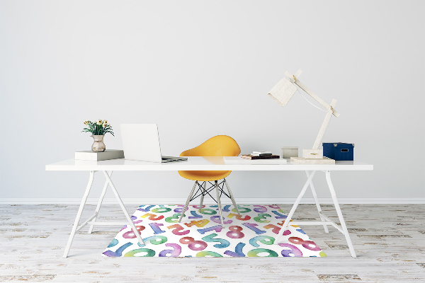Alfombra silla ordenador Letras coloridas