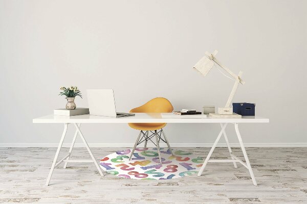 Alfombra silla ordenador Letras coloridas