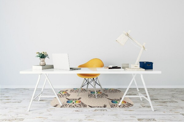 Alfombra para silla de escritorio Búhos con gafas