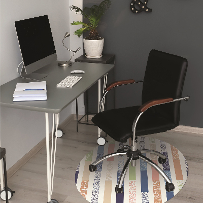 Alfombra para silla de escritorio Rayas coloridas