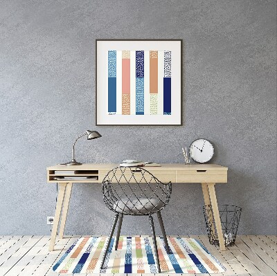 Alfombra para silla de escritorio Rayas coloridas